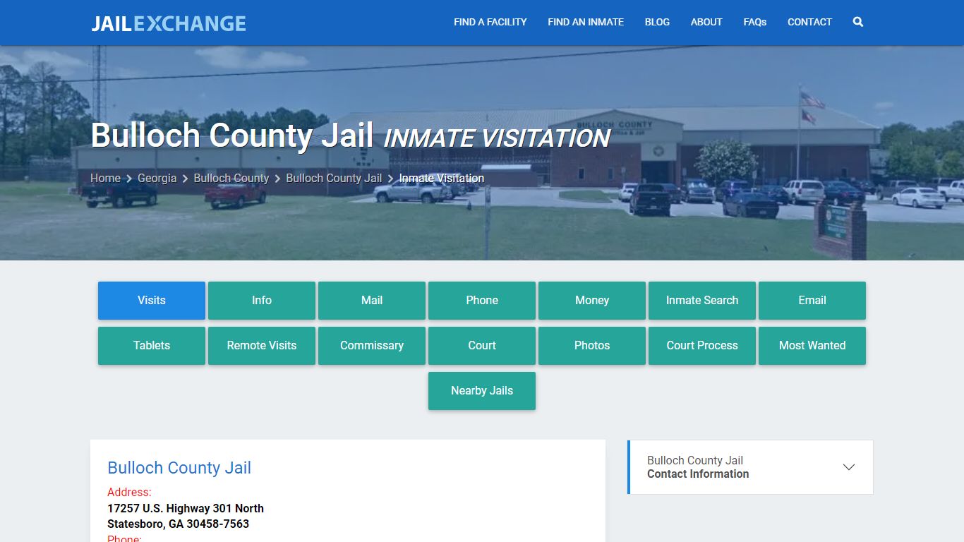 Inmate Visitation - Bulloch County Jail, GA - Jail Exchange